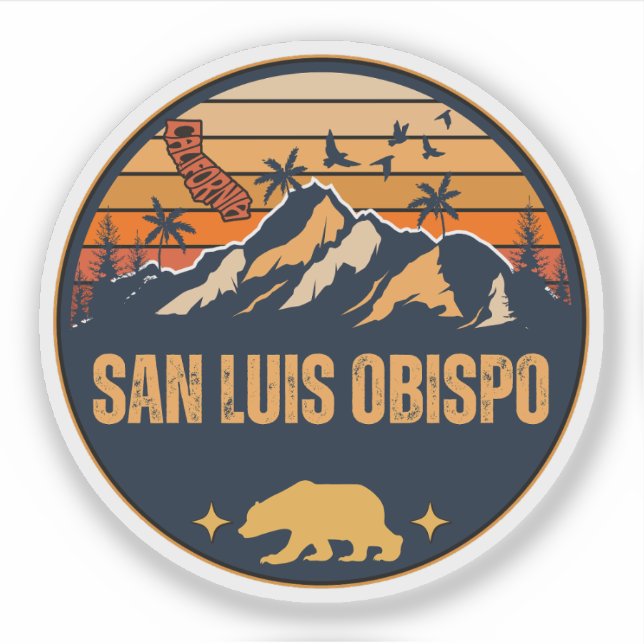 San Luis Obispo, Kalifornien Aufkleber (Vorderseite)
