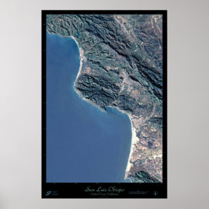 San Luis Obispo, Kalifornien, Satellitenposter Poster