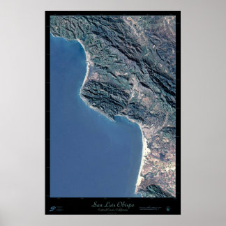San Luis Obispo, Kalifornien, Satellitenposter Poster
