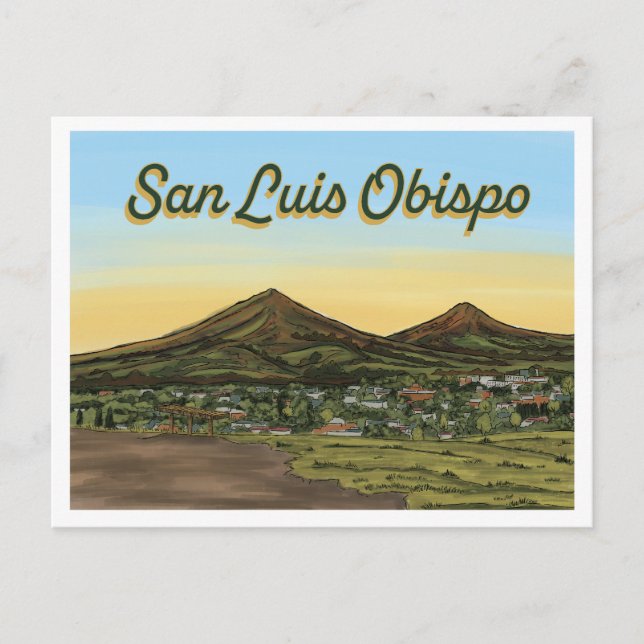 San Luis Obispo San Salvatore - der Zuckerhut Postkarte (Vorderseite)