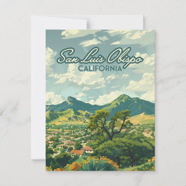 San Luis Obispo SLO California Central Coast Card (Vorderseite)