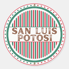 San Luis Potosi City Pride Emblem Mexican Identity Runder Aufkleber