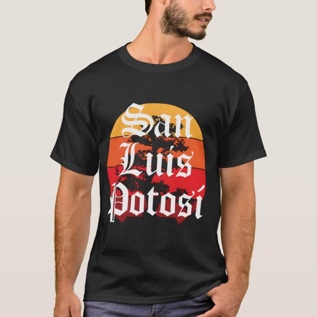 San Luis Potosi Stadt Mexiko Altes Englisch Chola T-Shirt (Vorderseite)