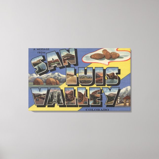 San Luis Valley, Colorado - Großer Brief Leinwanddruck (Vorderseite)