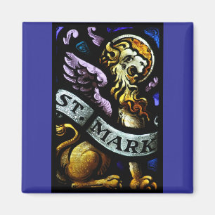San Marco Die Evangelist Kunst aus festem Glas Magnet