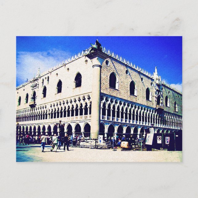 San Marco Platz, Postkarte von Venedig (Vorderseite)