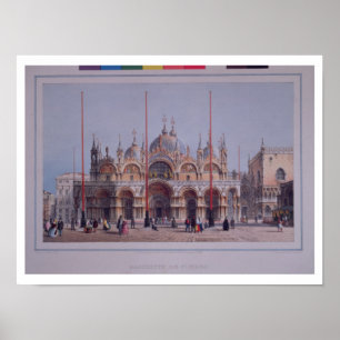 San Marco, Venedig, Gravur von Brizeghel (Litho) Poster