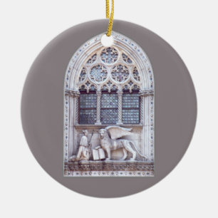 San Marco Winged Lion Glasfenster Keramikornament