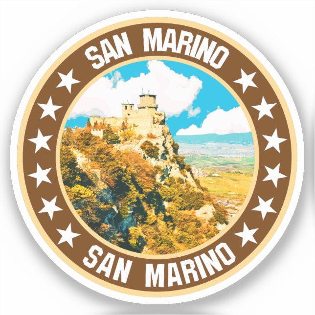 San Marino Aufkleber (Vorderseite)