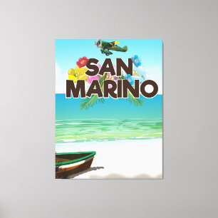San Marino Beach Reiseplakat Leinwanddruck