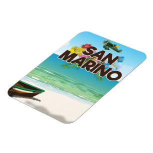 San Marino Beach Reiseplakat Magnet