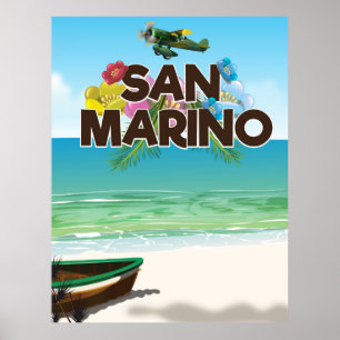 San Marino Beach Reiseplakat Poster