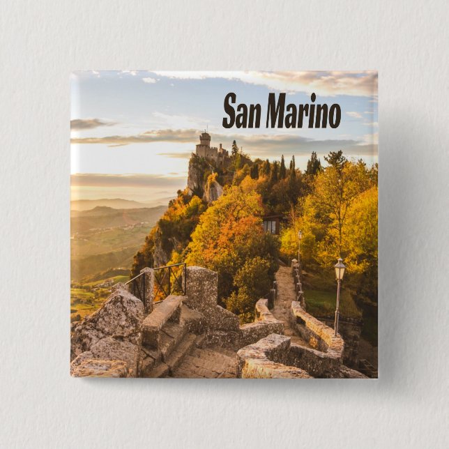 San Marino Europa Drei Türme Button (Vorderseite)
