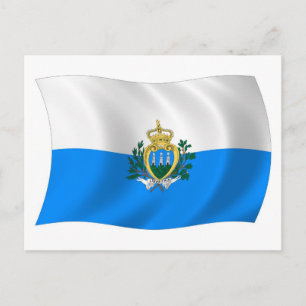 San-Marino-Flagge Postkarte