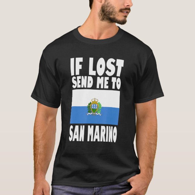 San Marino Flaggendesign Wenn verloren geht, schic T-Shirt (Vorderseite)