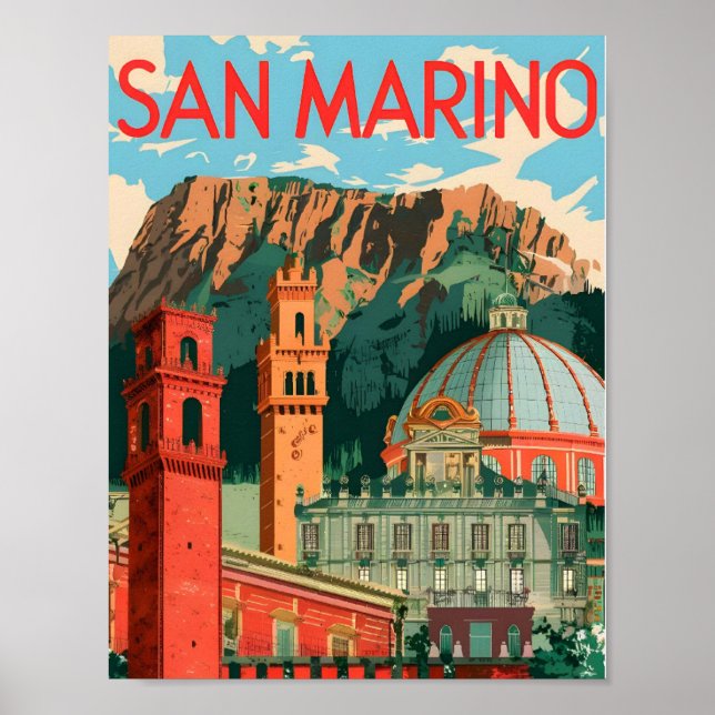 San Marino Kunst, Dichtung und Musik Poster (Vorne)