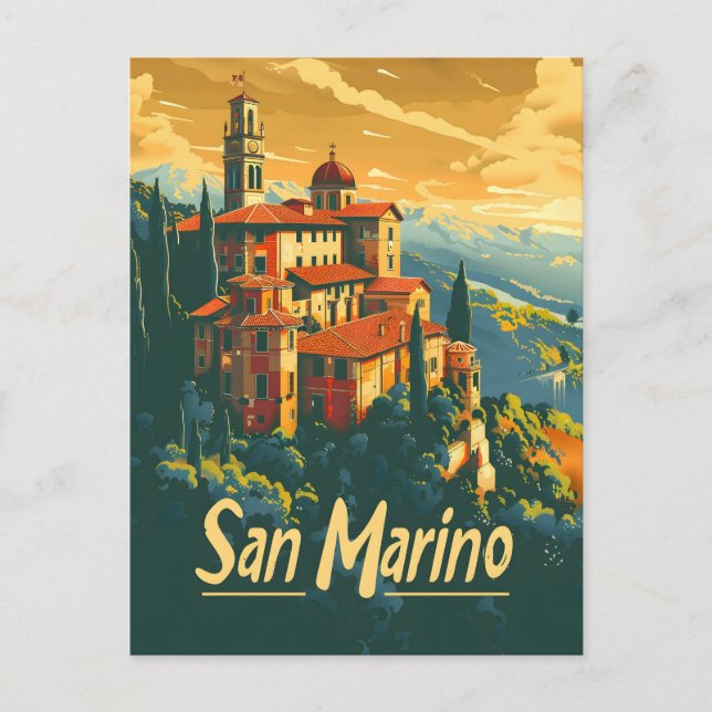 San Marino Reisen Postkarte (Vorderseite)