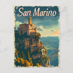 San Marino Vintage Postkarte