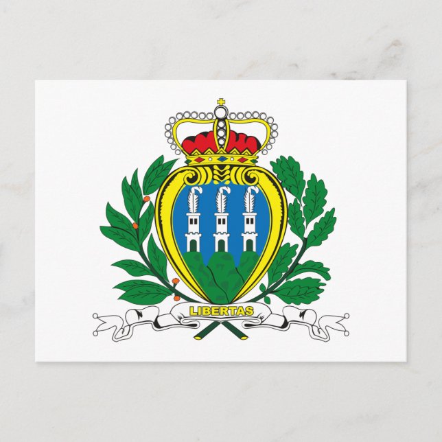 San Marino Wappen Postkarte (Vorderseite)