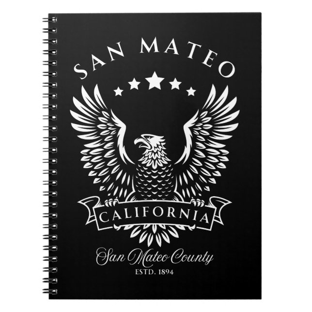 San Mateo California Vintag Eagle Notizblock (Vorderseite)