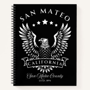San Mateo Kalifornien Vintage Eagle Notizbuch
