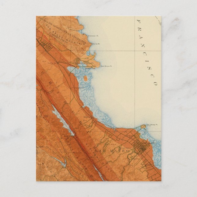 San Mateo Viereck zeigt Intensität, Fehler Postkarte (Vorderseite)