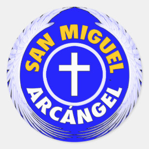 San Miguel Arcangel Runder Aufkleber