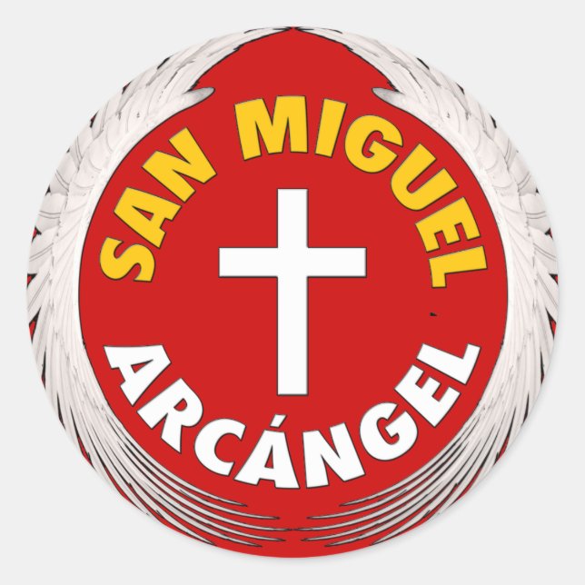 San Miguel Arcangel Runder Aufkleber (Vorderseite)