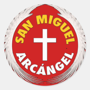 San Miguel Arcangel Runder Aufkleber