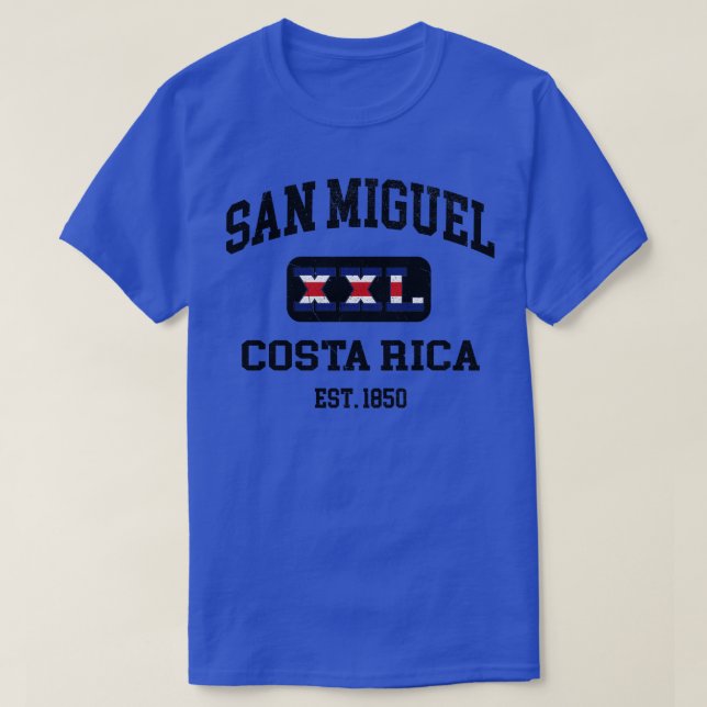 San Miguel Costa Rica XXL Athletic Design T-Shirt (Design vorne)