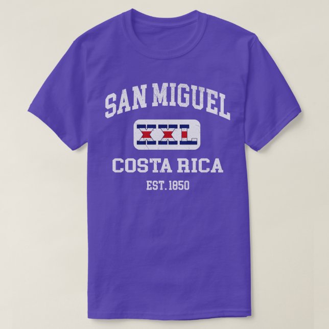 San Miguel Costa Rica XXL Athletisches Design 1 T-Shirt (Design vorne)
