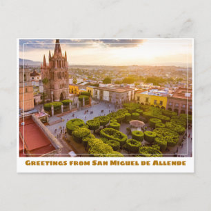 San Miguel de Allende Kirche (Garten) Postkarte