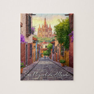 San Miguel de Allende Mexico Reisen Wasserfarbe Puzzle