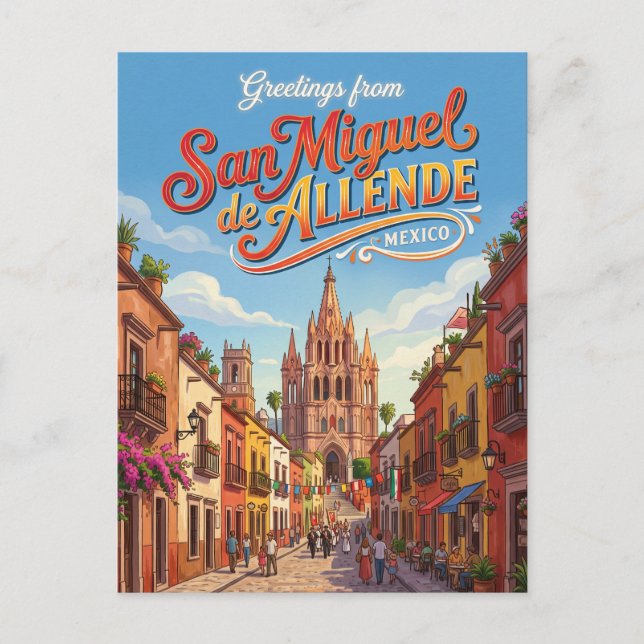San Miguel de Allende, Mexiko Postkarte (Vorderseite)