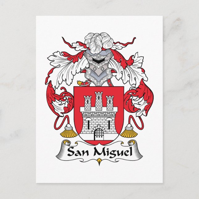 San Miguel Familienwappen Postkarte (Vorderseite)