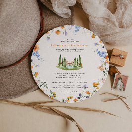 San Miguel Mexiko | Aquarell Florale Hochzeit Einladung