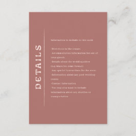 San Miguel Wedding Enclosure Card Begleitkarte