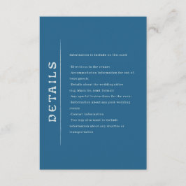 San Miguel Wedding Enclosure Card Begleitkarte