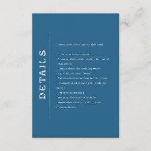 San Miguel Wedding Enclosure Card Begleitkarte