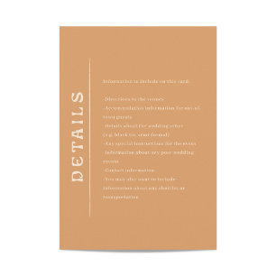 San Miguel Wedding Enclosure Card Begleitkarte