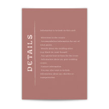 San Miguel Wedding Enclosure Card