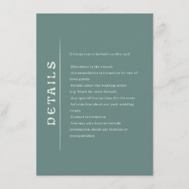 San Miguel Wedding Enclosure Card Begleitkarte