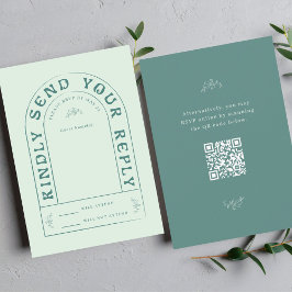 San Miguel Wedding RSVP Card mit QR Code