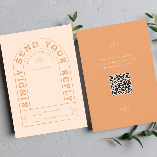 San Miguel Wedding RSVP Card mit QR Code Karte (Von Creator hochgeladen)