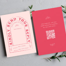San Miguel Wedding RSVP Card mit QR Code Karte