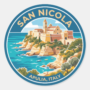 San Nicola, Tremiti Italien Runder Aufkleber