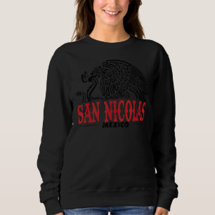 San Nicolás Mexico Eagle Retro Vintag erschüttert Sweatshirt