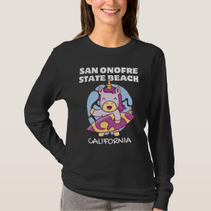 SAN ONOFRE BEACH CALIFORNIA Surf Retro Unicorn Sur T-Shirt