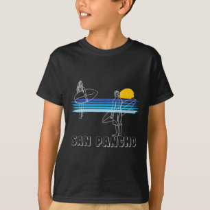 San Pancho Surfen Strand Surfer Junge Mädchen  T-Shirt