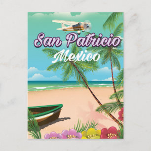 San Patricio Mexico Reiseplakat Postkarte